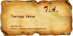 Tarnay Anna névjegykártya